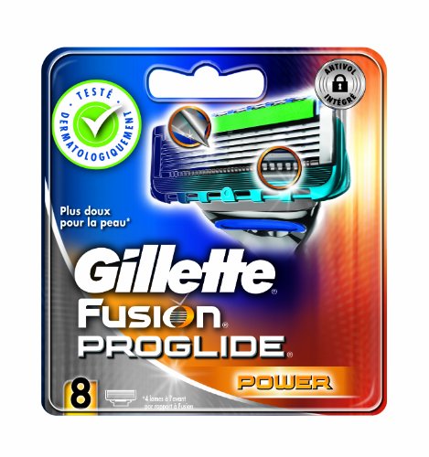 Lames de rasoir fusion proglide power Gillette x8