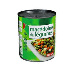 macedoine de legumes auchan 530g