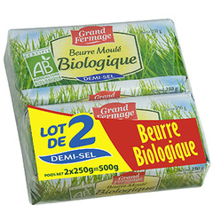 Beurre 1/2 sel Grand Fermage Bio - 2x250g