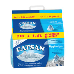 litiere hygiene plus catsan 10l + 1.5l offerts