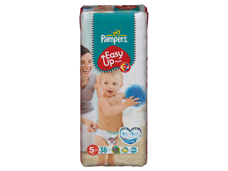 Pampers easy up 12-18kg geant T5 junior x38