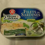 Filets sardines Peche Ocean Herbes de Provence 1/6 100g
