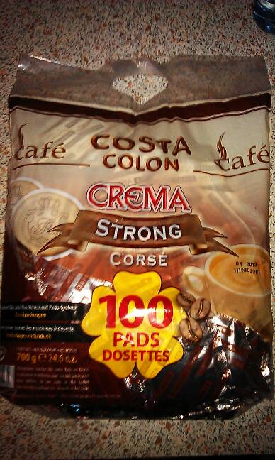 Casa Colon Dosettes de café moulu Crema corsé la paquet de 100 - 700 g