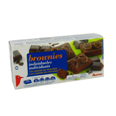 Auchan brownie individuel avec pepites de chocolat x8 1x 240