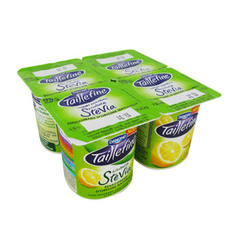 Stevia - Yaourts aux fruits Saveur: citron a l'extrait d'edulcorant naturel, maigre en sucre