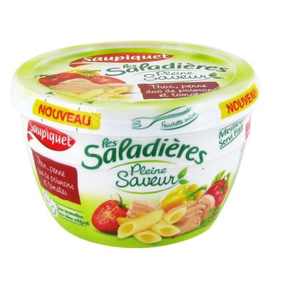 Salade thon, penne, duo poivrons et tomates - Pleine Saveur