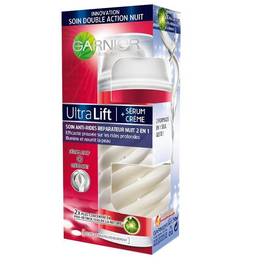 Garnier Ultralift Soin Anti-âge Réparateur 2-en-1 Nuit Sérum + Crème 50 ml