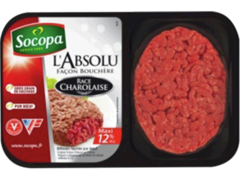Steak hache L'Absolu facon bouchere race Charolaise SOCOPA, 12%MG, 2x125g