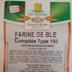 Farine de ble complete MOULIN DES MOINES, 1kg