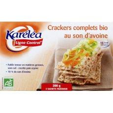 Crackers bio complets au son avoine KARELEA, 200g