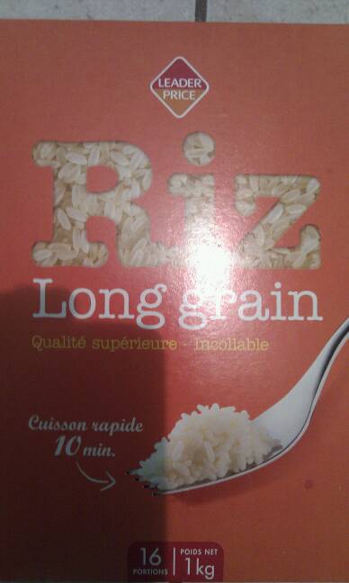 Riz long grain, cuisson rapide 1kg