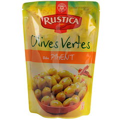 Olives vertes au piment Rustica Sachet 250g