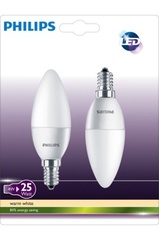 Philips - Ampoules LED Flamme - Culot E14 - 4W Consommés (Équivalent 25W Incandescent) - 2700 Kelvin (Blanc Chaud)