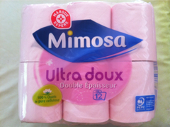 Papier toilette Mimosa Rose x12
