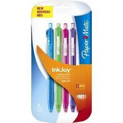 STYLO BILLE RETRACTABLE INKJOY 300RT PAPERMATE X4-COLORIS