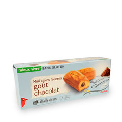 Auchan mini cakes fourres chocolat sans gluten x6 - 210g