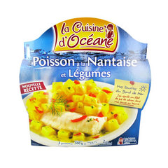 La Cuisine d'Oceane, Poisson a la Nantaise et legumes, la barquette de 300g