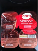 Cora mousse chocolat noir 4 x 60g