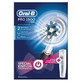 Oral B Pro 2500 Crossaction Brosse à Dents Electrique Rechargeable Pack Bonus Edition Noir