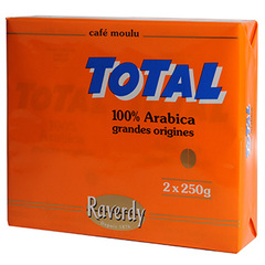 Cafe moulu Total Raverdy 100% arabica 2x250g