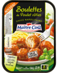 Boulettes de Poulet roties sauce napolitaine