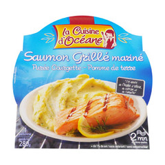 saumon grille marine puree courgette-pomme de terre la cuisine d'oceane 280g