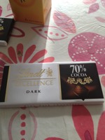 Lindt tablette de chocolat Excellence noir 70% 35g