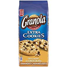 Granola - Extra cookies au chocolat et amandes caramelisees Aux amandes caramelisees.