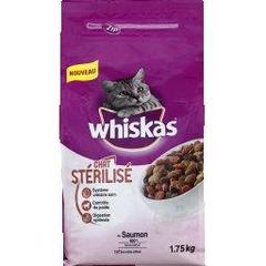 Whiskas, Croquettes pour chat sterilise saumon, le sac d'1,750 kg