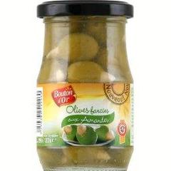 Olives vertes farcies aux amandes, le bocal de 120g