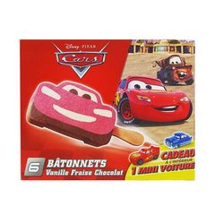 Cars fraise chocolat vanille batonnet x6 -360ml
