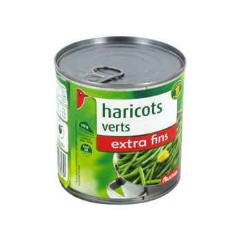 Auchan haricots verts extra fins 220g
