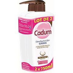 Cadum - Douche - Surgras Coco - Pompe - 750 ml - Lot de 2