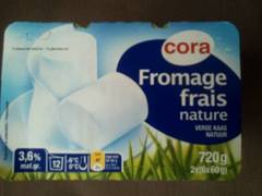 Cora fromage frais nature 20%mg 12 x 60g