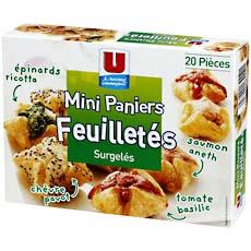 Mini paniers feuilletes varies U, 20 pieces, 280g