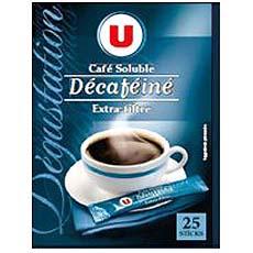 Cafe soluble decafeine extra filtre U, 25 sticks, 50g