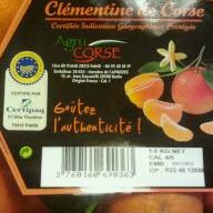 Clémentine Corse, IGP, Calibre 4/5, Catégorie 1, Non traitée après récolte, Barquette 1kg