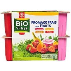 Fromage frais fruit Bio Village x12 600g