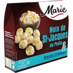 Noix de St Jacques au pesto et risotto cremeux MARIE, 300g