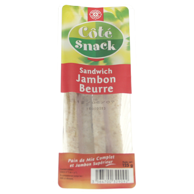 Sandwich Cote Snack Jambon beurre 125g