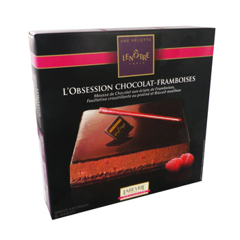 Labeyrie, Obsession chocolat framboise une recette lenotre, le gateau 6 parts