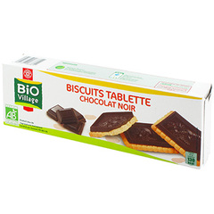 Biscuits tablettes Bio Village Chocolat noir 150g