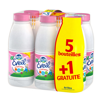 lait de croissance uht eveil lactel 6x1l 