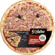Sodébo Pizza la pizza jambon et champignons de Paris 470g