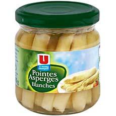 Pointes d'asperges blanches U, 110g