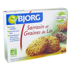 Biscuits bio a la farine de sarrasin graines de lin