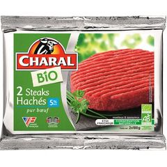 Biologique - Steaks Haches pur boeuf 5% mat.gr.