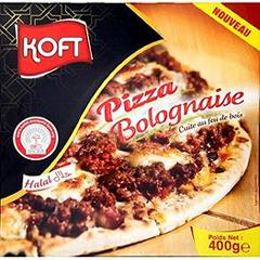 Pizza bolognaise cuite au feu de bois halal