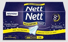 Tampons hygieniques sans applicateurs Pro Confort Nuit normal NETT, boite de 16 unites