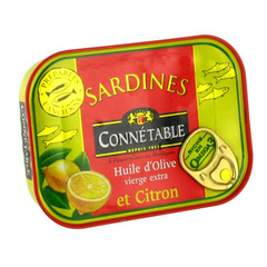 sardines a l'huile d'olive au citron x2 connetable 276g